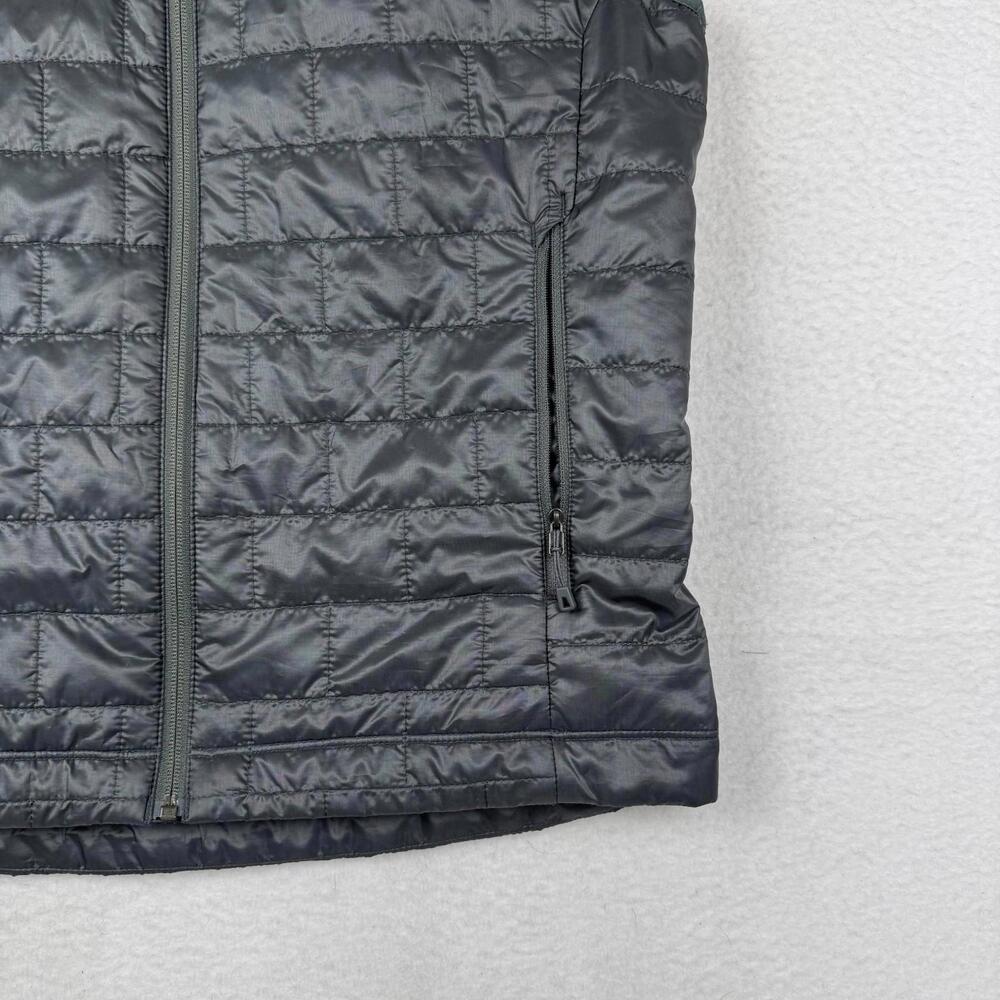 Patagonia Medium Gray Quilted Puffer Vest Corporate Branded GORP Hiking Business - Picture 3 of 11